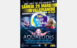 Nuit de l’Eau : un événement exceptionnel à Aqualudis le 29 mars 2014 !!