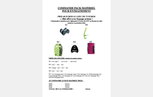 Pack matériel et vêtements